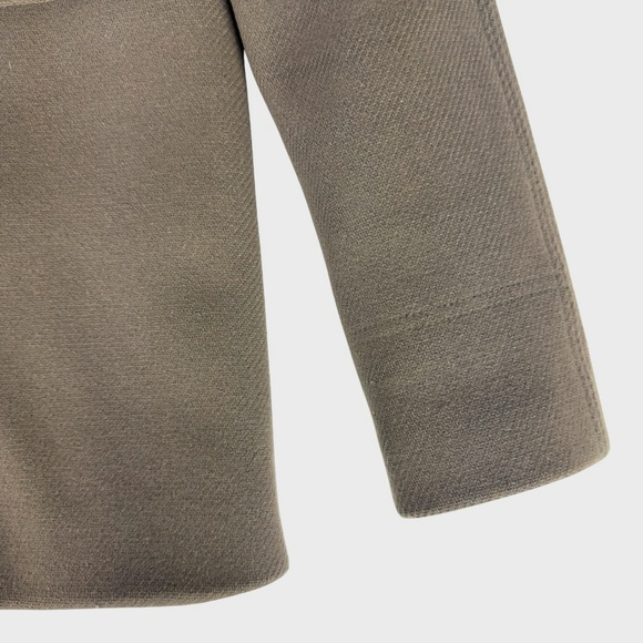 J. Crew Stadium Cloth Dark Olive Hooded Button-Up Coat with Zipper By Nello Gori - Picture 5 of 11